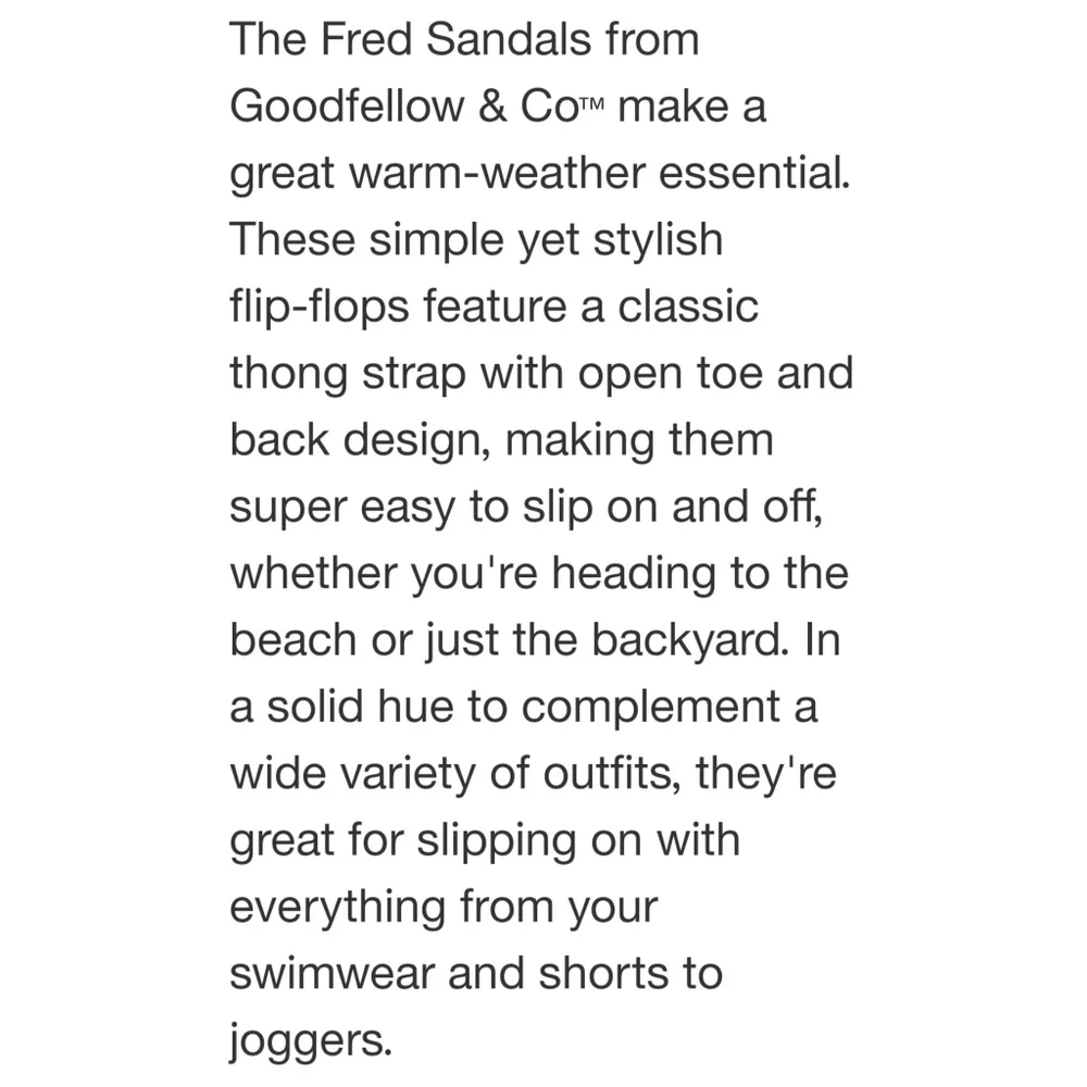 NEW Goodfellow & Co. Men's Fred Flip Flop Sandals